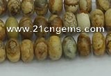 CRB2855 15.5 inches 4*6mm rondelle picture jasper beads