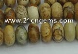 CRB2857 15.5 inches 6*10mm rondelle picture jasper beads