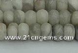 CRB2861 15.5 inches 5*8mm rondelle grey agate beads