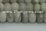 CRB2862 15.5 inches 6*10mm rondelle grey agate beads