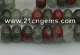 CRB2870 15.5 inches 4*6mm rondelle blood jasper beads