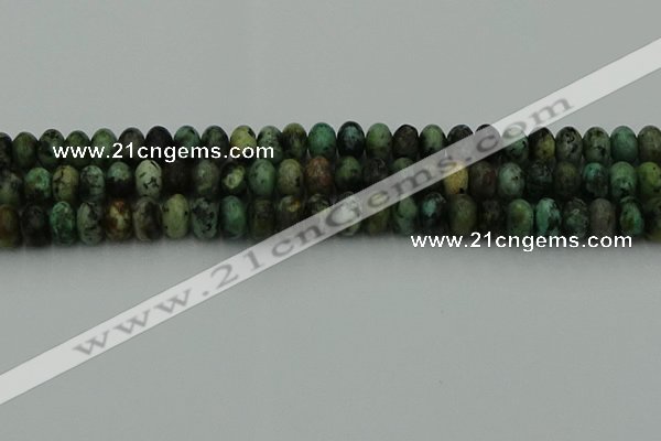 CRB2902 15.5 inches 6*10mm rondelle African turquoise beads