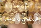 CRB3012 15.5 inches 5*8mm faceted rondelle citrine beads