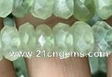 CRB3016 15.5 inches 6*10mm faceted rondelle prehnite beads