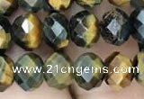 CRB3047 15.5 inches 6*8mm faceted rondelle mixed tiger eye beads