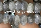 CRB3049 15.5 inches 5*8mm faceted rondelle labradorite beads