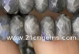 CRB3050 15.5 inches 6*10mm faceted rondelle labradorite beads