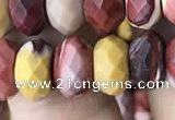 CRB3055 15.5 inches 6*10mm faceted rondelle mookaite beads