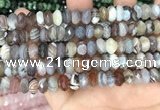 CRB3074 5*8mm - 4*9mm faceted rondelle Botswana agate beads