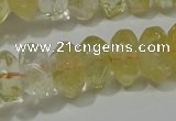 CRB308 15.5 inches 8*12mm faceted rondelle citrine gemstone beads