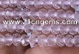 CRB3100 15.5 inches 2*3mm faceted rondelle tiny white crystal beads