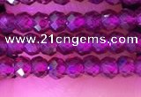 CRB3112 15.5 inches 2*3mm faceted rondelle tiny garnet beads