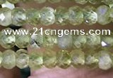 CRB3115 15.5 inches 2*3mm faceted rondelle tiny peridot beads