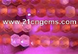 CRB3126 15.5 inches 2*3mm faceted rondelle tiny red agate beads