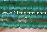 CRB3127 15.5 inches 2*3mm faceted rondelle tiny green agate beads