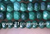 CRB3128 15.5 inches 2*3mm faceted rondelle tiny malachite beads