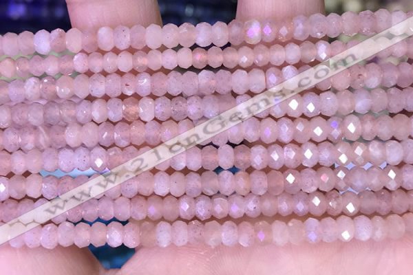 CRB3142 15.5 inches 2.5*4mm faceted rondelle tiny moonstone beads