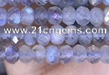 CRB3144 15.5 inches 2.5*4mm faceted rondelle tiny labradorite beads