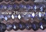 CRB3152 15.5 inches 2.5*4mm faceted rondelle tiny smoky quartz beads