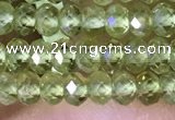 CRB3156 15.5 inches 2.5*4mm faceted rondelle tiny peridot beads