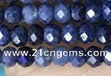 CRB3162 15.5 inches 2.5*4mm faceted rondelle tiny sapphire beads