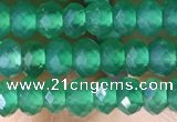 CRB3171 15.5 inches 2.5*4mm faceted rondelle tiny green agate beads