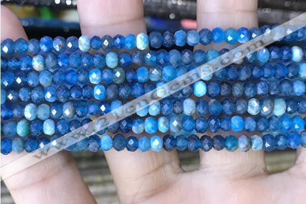 CRB3175 15.5 inches 2.5*4mm faceted rondelle tiny apatite beads