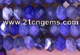 CRB3176 15.5 inches 2.5*4mm faceted rondelle tiny sodalite beads