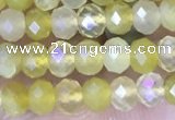 CRB3178 15.5 inches 2.5*4mm faceted rondelle tiny yellow opal beads