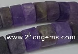 CRB318 15.5 inches 8*12mm tyre matte amethyst gemstone beads