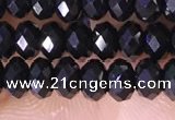 CRB3180 15.5 inches 2.5*4mm faceted rondelle tiny black spinel beads