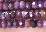 CRB3187 15.5 inches 3*5mm faceted rondelle tiny ruby gemstone beads