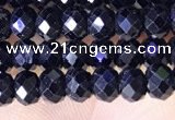 CRB3188 15.5 inches 3*5mm faceted rondelle tiny black spinel beads