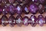 CRB3190 15.5 inches 4*6mm faceted rondelle tiny red garnet beads