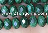 CRB3193 15.5 inches 4*6mm faceted rondelle tiny malachite beads