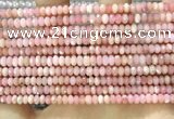 CRB3202 15.5 inches 2.5*4mm faceted rondelle pink opal beads