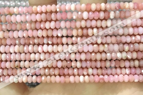 CRB3202 15.5 inches 2.5*4mm faceted rondelle pink opal beads