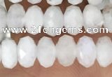 CRB3210 15.5 inches 3.5*6mm faceted rondelle white moonstone beads