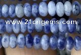 CRB4005 15.5 inches 2.5*4.5mm rondelle blue spot stone beads wholesale