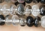 CRB4033 15.5 inches 4*6mm rondelle black watermelon beads wholesale