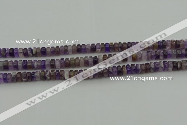 CRB404 15.5 inches 5*8mm rondelle amethyst gemstone beads