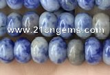 CRB4046 15.5 inches 4*6mm rondelle blue spot stone beads