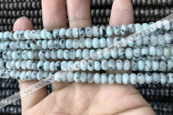 CRB4048 15.5 inches 4*6mm rondelle sesame jasper beads wholesale