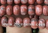 CRB4055 15.5 inches 4*6mm rondelle red sesame jasper beads wholesale