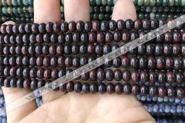 CRB4057 15.5 inches 4*6mm rondelle brecciated jasper beads wholesale