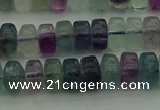 CRB406 15.5 inches 5*8mm rondelle fluorite gemstone beads