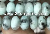 CRB4075 15.5 inches 5*8mm rondelle sesame jasper beads wholesale