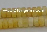 CRB410 15.5 inches 5*8mm rondelle yellow jade beads wholesale