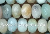 CRB4100 15.5 inches 4*6mm faceted rondelle amazonite beads