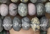 CRB4123 15.5 inches 5*8mm faceted rondelle artistic jasper beads